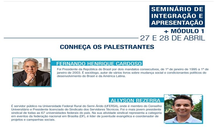 Allyson Bezerra fará palestra em Seminário com participação de Fernando Henrique Cardoso